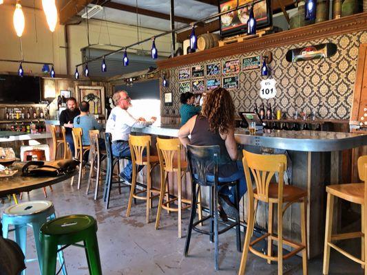 The awesomely decorated tasting room at 101 north brewing