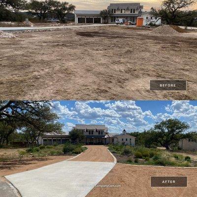 Edible landscaping for a new build in Dripping Springs.