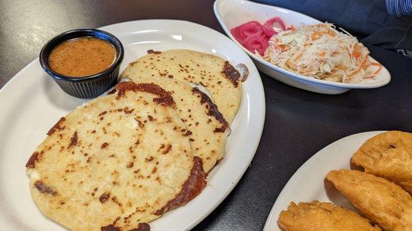 Pupusas with cheese