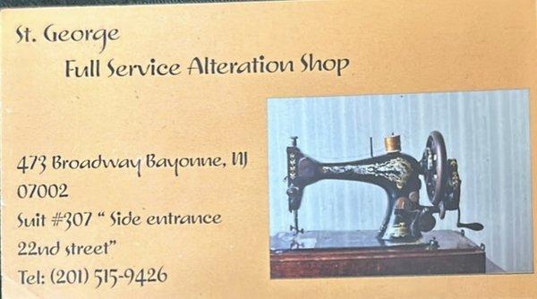 Alteration service 
Men
Women
Children