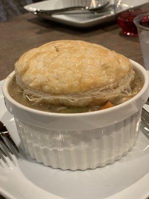 The chicken pot pie for lunch- yummy!