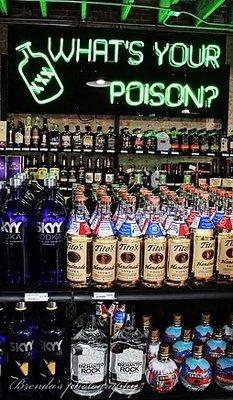 What's your poison? What a cool question for a display!