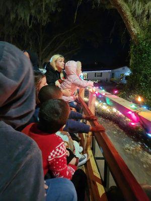 Family fun night. Hayride to see the Christmas lights in Bartow