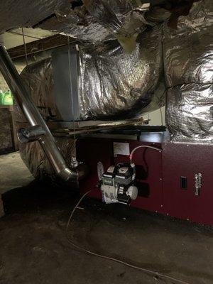 1/2021 Regal Star Oil Furnace and Goodman Coil in Middletown, VA.