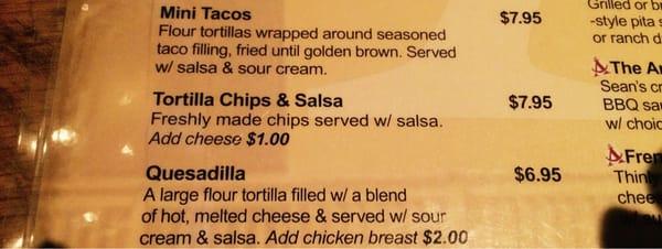 Just wanted you to see that that does say $7.95 for chips and salsa!!?