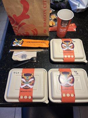 The packaging for the meals