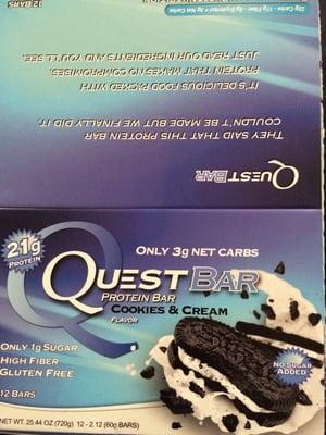 Cookies & Cream Quest Bars (soooo yummy!)