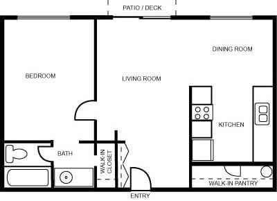 one bedroom floorplan