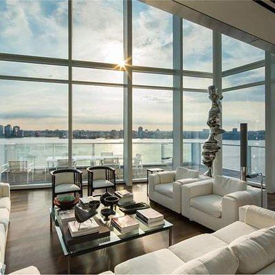 West Village penthouse apartment with spectacular Hudson river and city views