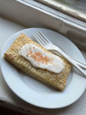 Tasty homemade peach pop tart