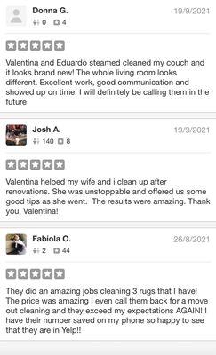 A few other of our reviews from our amazing customers :)