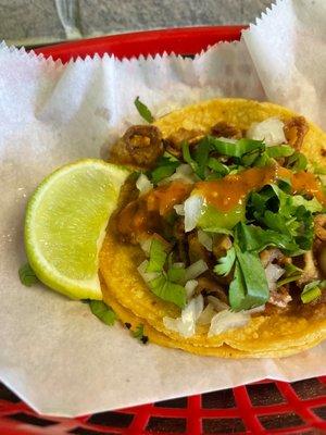 Beef tripe (Tripas) Taco