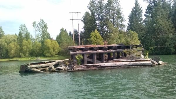 Mystery island discovered on the lake..