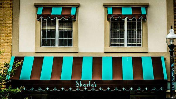 Sharla's distinctive awning