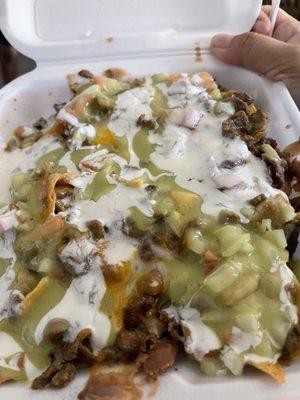 Asada nachos