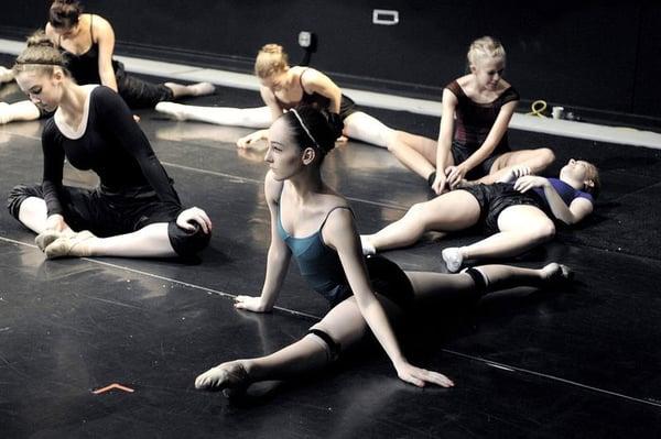 IBA dancers prep for their performance.