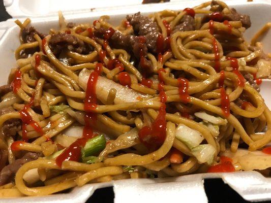 Beef Lo Mein.