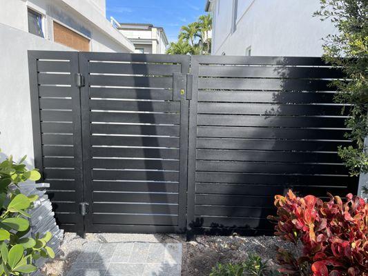 Custom Aluminum fence  fabricated in house