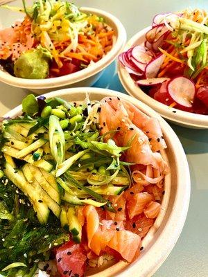 Our three bowls we ordered fir lunch. Delicious!