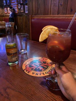 Southern belle sangria & Corona