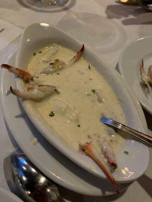 Crab Claws in Creme sauce