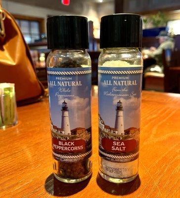 Sea salt and pepper