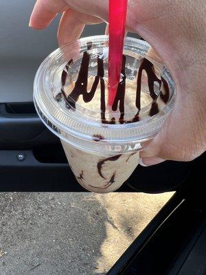 Frappe with drizzle and no whip