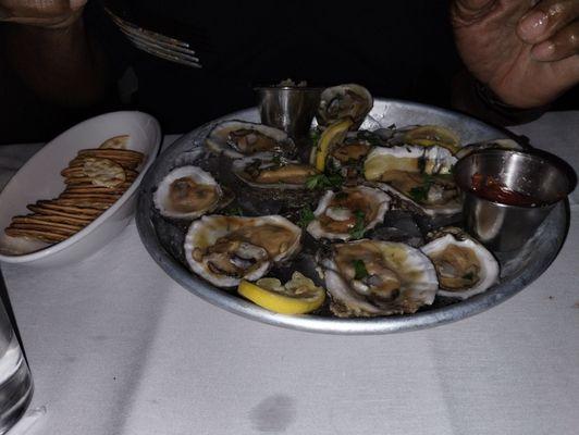 Raw dozen oysters