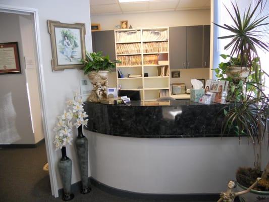 Reception area at Bay Family Dental Care