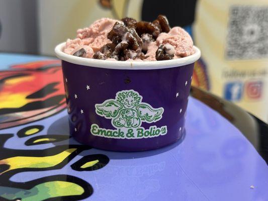 Deep Purple Chip ice cream - black raspberry with white and dark chocolate chips.