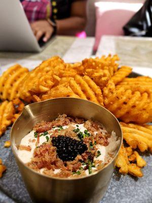 @BoughettoFoodie  Onion Dip feat. caviar yummm