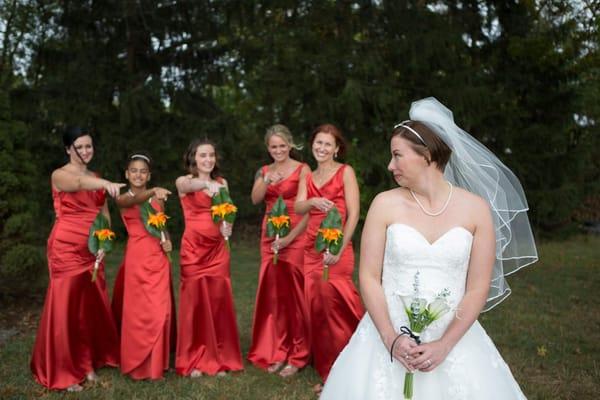 Bride and Bridesmaids..