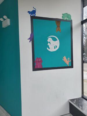 Cat lobby mural