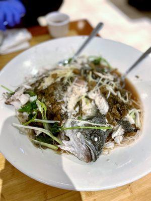 Sea Bass with Vermicelli Noodles