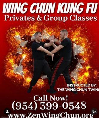 Private and group wing chun lessons and classes.