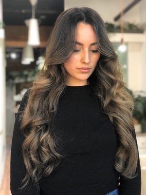 Brunette balayage.