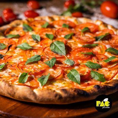 Pizza de Marguerita Essa é ótima para você chamar sua família e apreciar com gosto na Pac Pizzeria Reserve sua mesa com antecedência