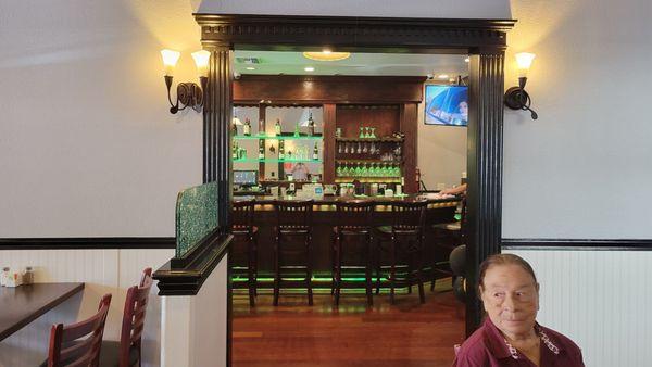 Looking into the bar from the dining room