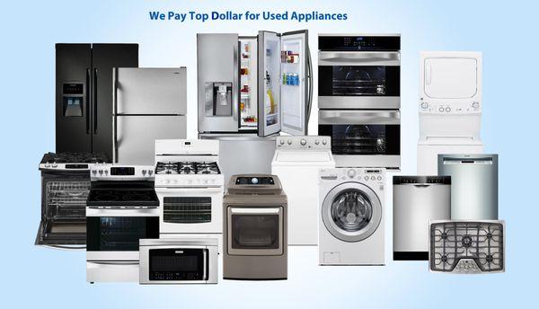 Whether you are moving or upgrading we can help! We pay cash for used appliances in working order.