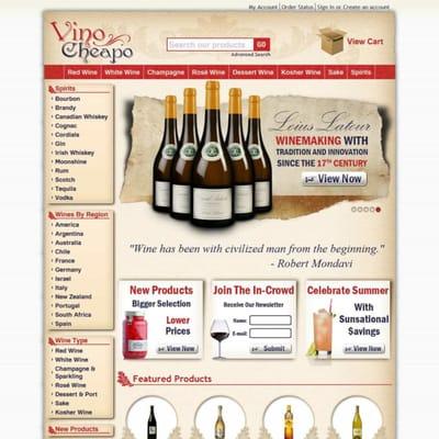 Vino Cheapo - Wine Store Design on Bigcommerce