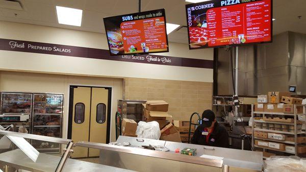 Brand spanking new deli counter inside of Price Chopper where the ladies were building the subs and wraps for the wedding party