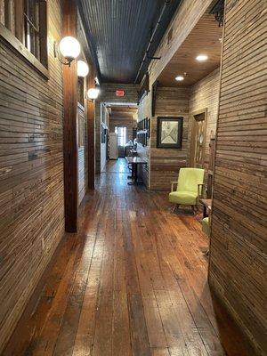 Hallway from the restrooms upstairs.