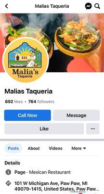 This is Malias, Paw Paw Facebook page