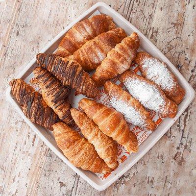 Siri Search on yelp for Pastries Cuernitos Near Me ! Our NEW Mexican Style Stuffed  Croissants Tray! Order at Ordermonarca.com