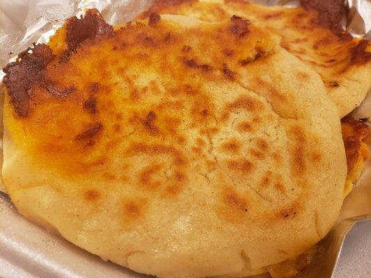 Chicken and cheese pupusa