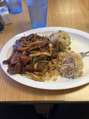 Mongolian beef fried rice