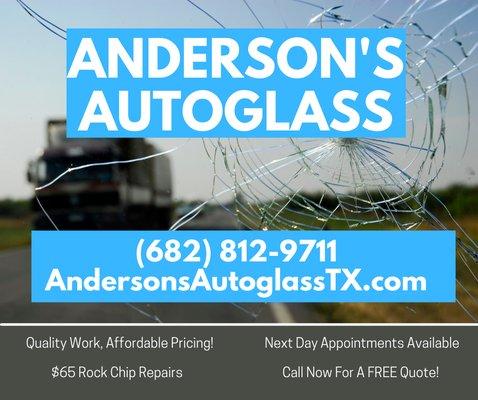 Anderson's Autoglass
 Mobile Autoglass Repair and Replacement Company in Crowley, TX
 Serving south Fort Worth, TX areas.