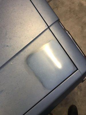 Test spot paint correction