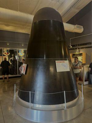 Re-entry capsule for the nuclear bomb.