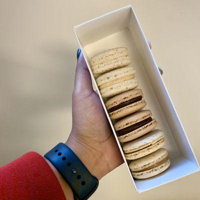 King Cake, Nutella and Caramel Macchiato macrons.